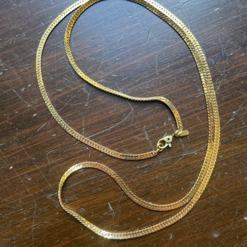 Vintage Gold Herringbone Chain